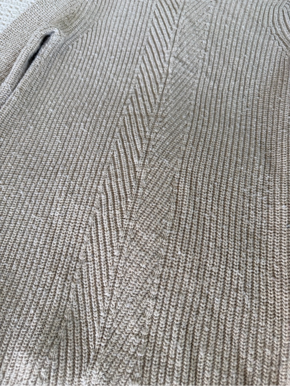 J.Jill Wool Blend Ribbed V Neck Sweater Oatmeal Beige XS - Picture 6 of 9
